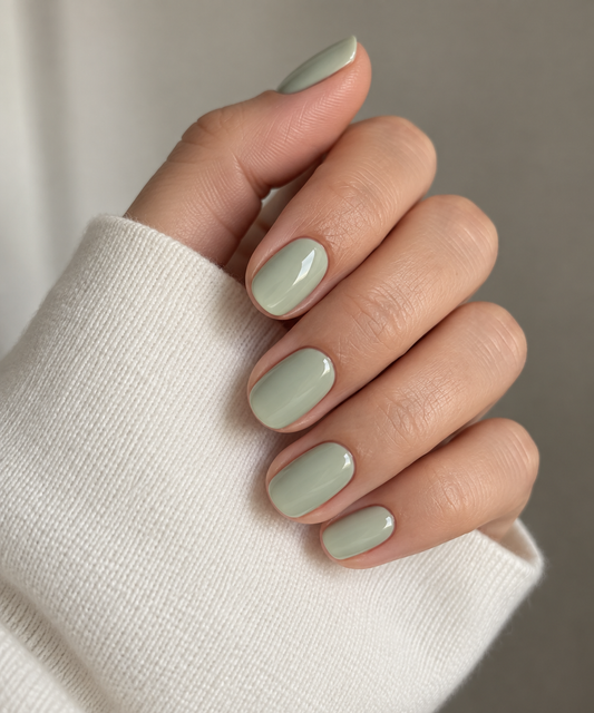 Soft Sage – Press-On Nails Vert Sauge Glossy