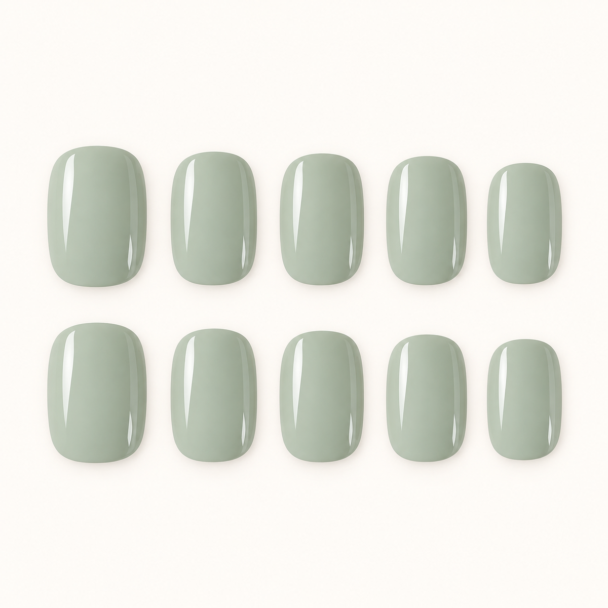 Soft Sage – Press-On Nails Vert Sauge Glossy