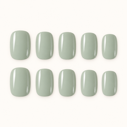 Soft Sage – Press-On Nails Vert Sauge Glossy